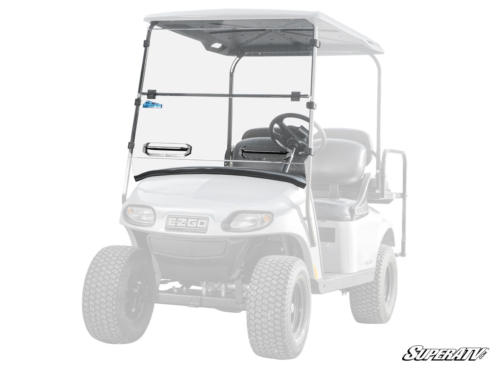 Corsa Blue E-Z-GO TXT Valor Scratch-Resistant Flip Down Windshield